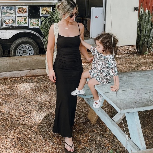 SKIMS Navy Lounge Sleeveless Maxi Dress L - Picture 5 of 9